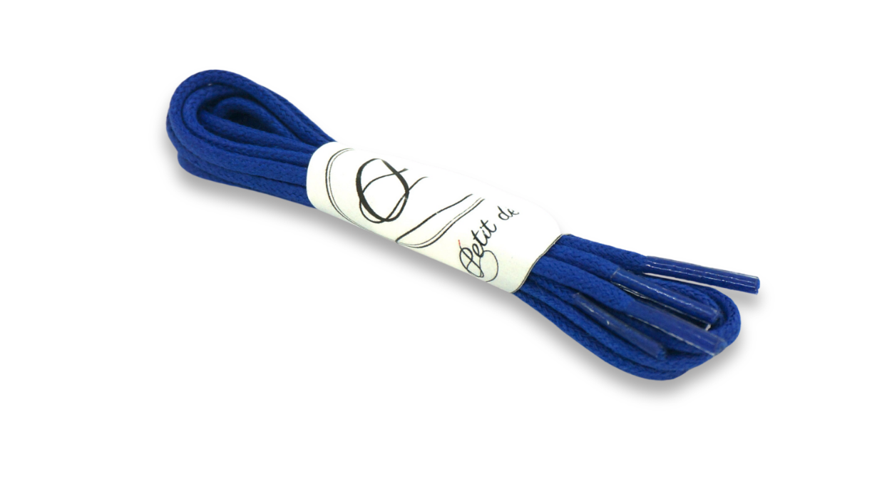 Lacets coton ciré - Uni - Bleu Electrique - Made in France - Packaging
- Unisexe - Paire - Petit-détail.com