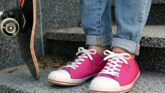 Lacets sneakers coton blanc et bleu - Made in France - En Situation - Unisexe - Paire - Petit-détail.com