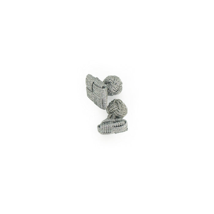 Boutons de manchette forme Carré Argent - Paire faisant partie d’un ensemble Lacets Made in France et Bouton de Manchette - vue de dessus - Petit-détail.com 