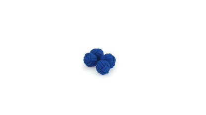 Boutons de manchette bleu électrique - Noeud - soie artificielle - rayonne - Paire - Face - Petit-détail.com