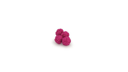 Boutons de manchette rose fuchsia - Noeud - soie artificielle - rayonne - Paire - Face - Petit-détail.com
