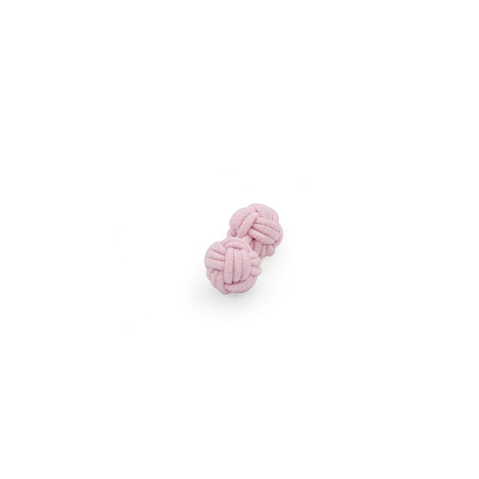 Boutons de manchette rose pâle - Noeud - soie artificielle - rayonne - Un - Face - Petit-détail.com