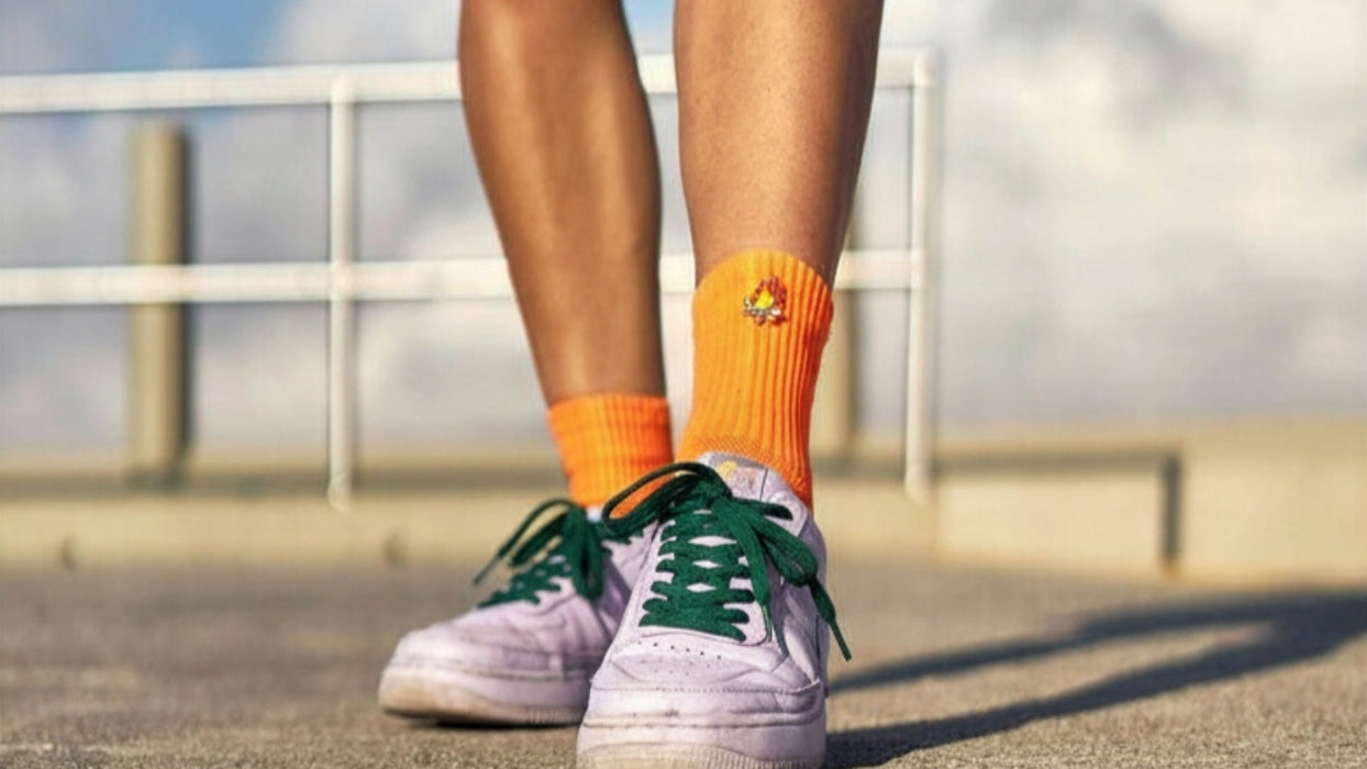 Lacets sneakers coton biologique certifié GOTS - Vert Intense - Made in France - En Situation - Unisexe - Paire - Petit-détail.com