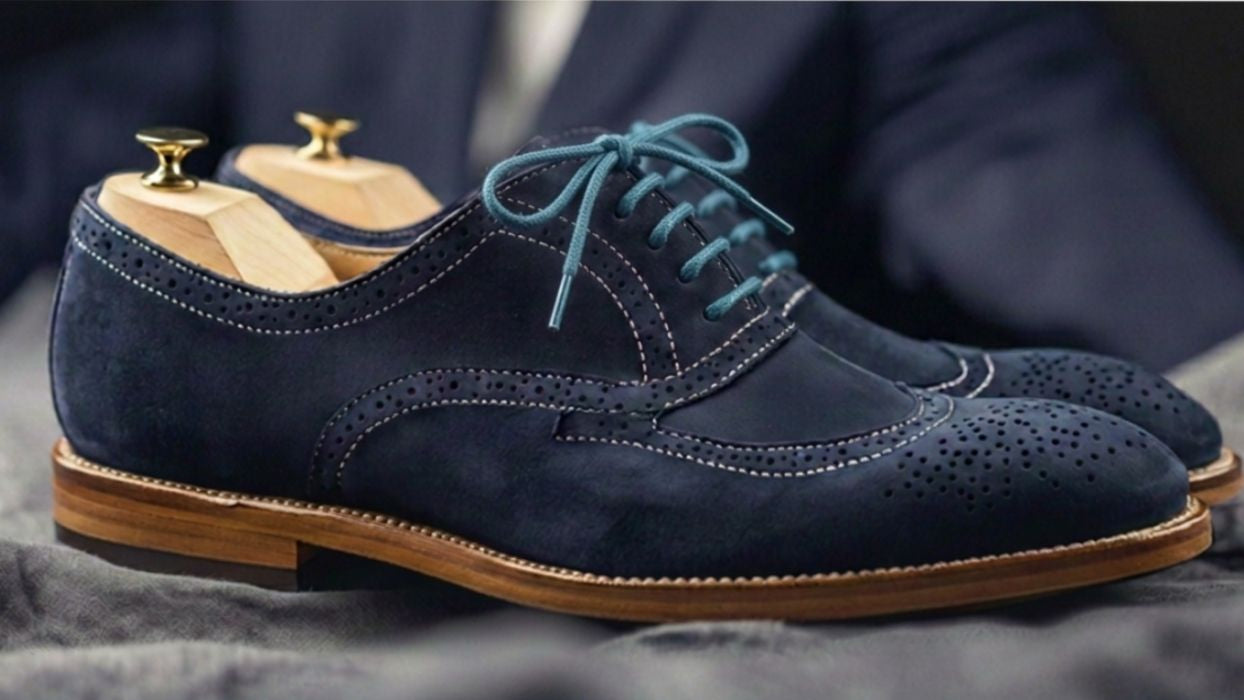 Lacets coton ciré - Bleu Canard - Made in France - En Situation - Unisexe - Paire - Petit-détail.com