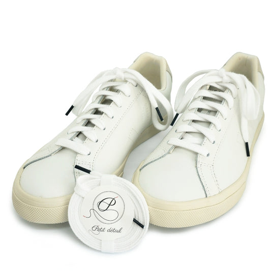 Lacets sneakers coton bio certifié blanc et noir cobalt - Made in France - Unisexe Paire Pack - Face - Petit-détail.com