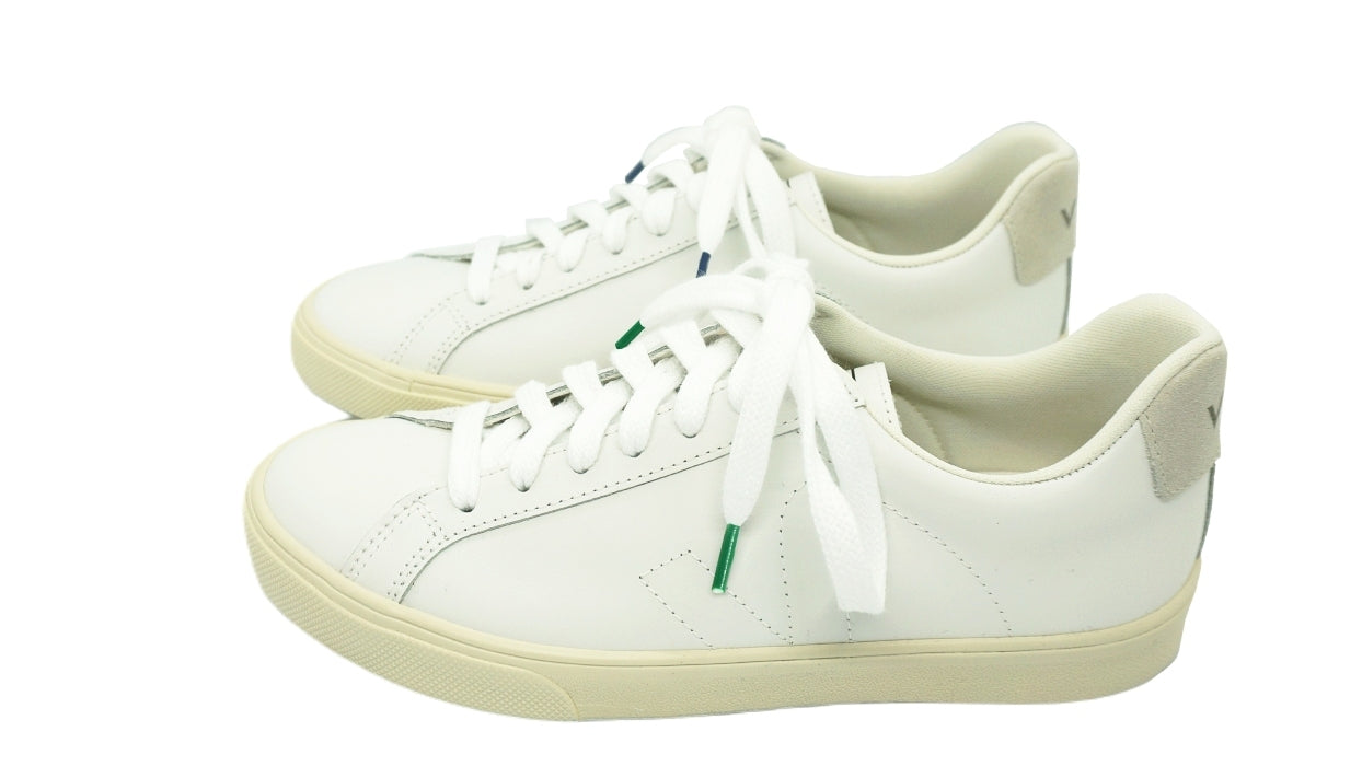 Lacets sneakers coton bio certifié - blanc et vert cactus - blanc et bleu nuit - Made in France - Unisexe Paire - Face - Petit-détail.com