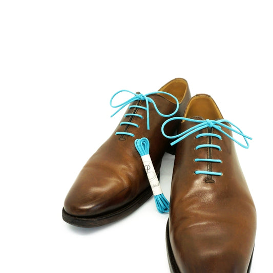 Chaussure Lacets Turquoise Turquoise Blue Waxed Laces L Made In
